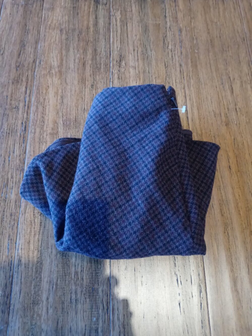 UNIQLO flare skort wool blend in dark brown checked (XS) - Picture 5 of 16